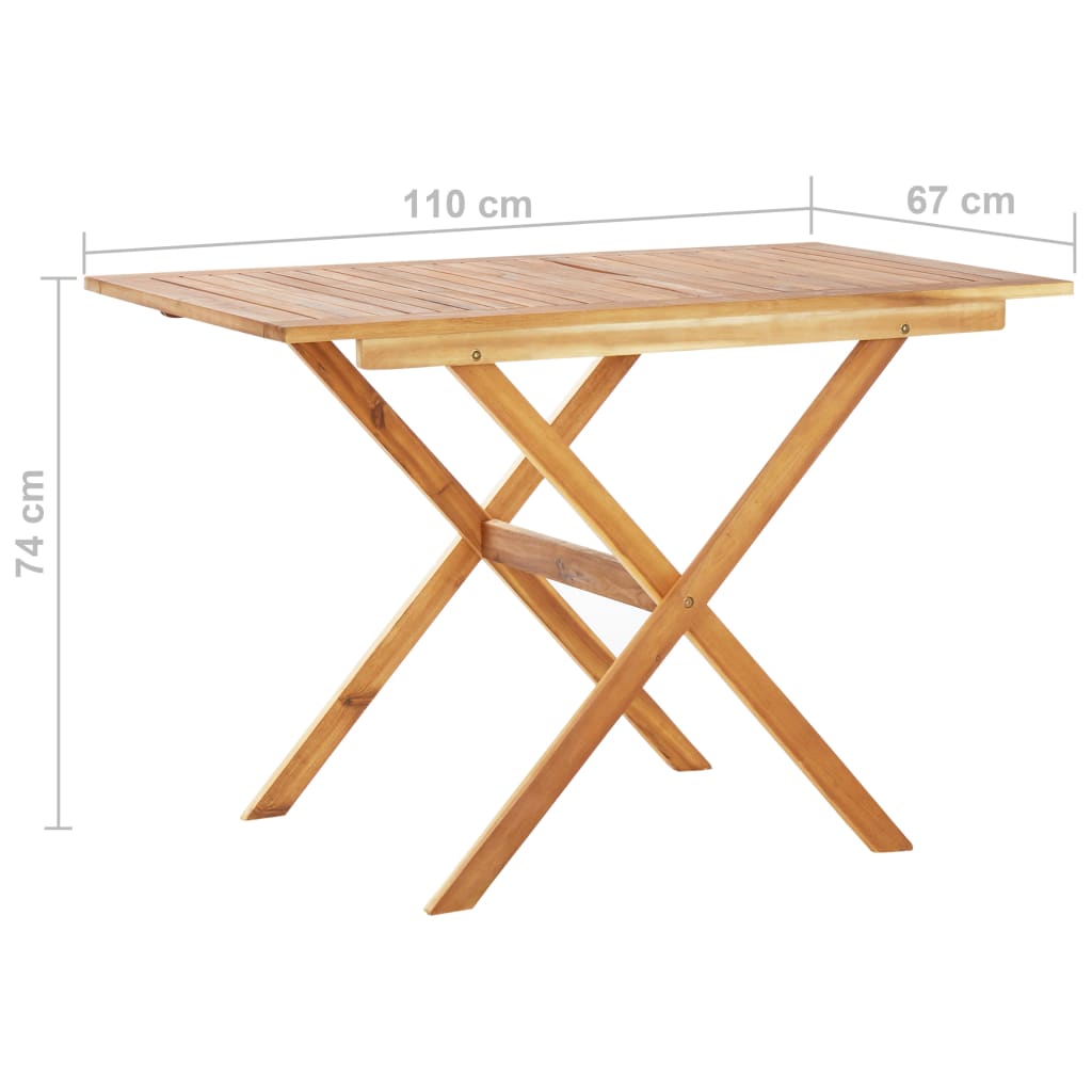 Set da Pranzo Giardino 3 pz Polyrattan e Massello Acacia cod mxl 45313