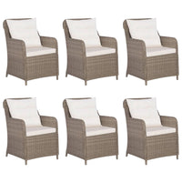 Set da Pranzo da Giardino 9 pz in Polyrattan Marrone 3059469