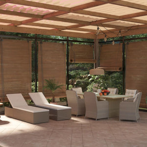 Set da Pranzo da Giardino 9 pz in Polyrattan Marrone 3059469