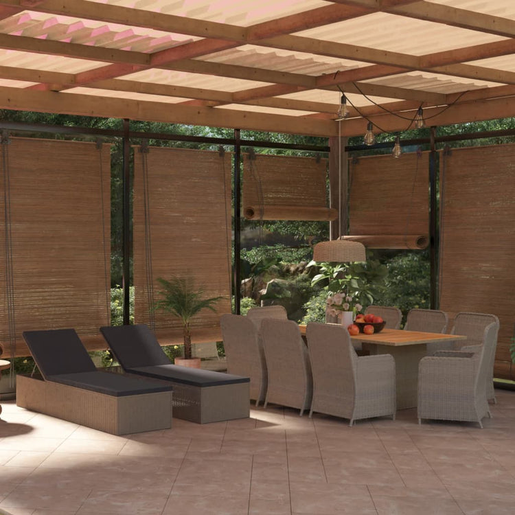 Set da Pranzo da Giardino 11 pz in Polyrattan Marrone cod mxl 37961