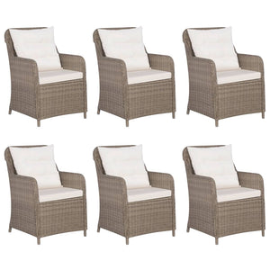 Set da Pranzo da Giardino 9 pz in Polyrattan Marrone cod mxl 37959