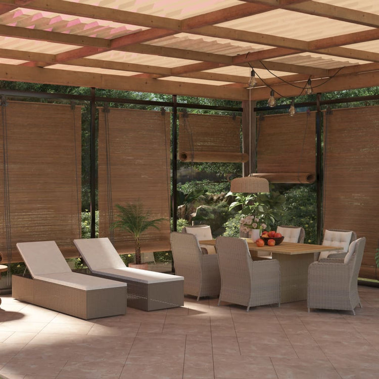 Set da Pranzo da Giardino 9 pz in Polyrattan Marrone cod mxl 37959