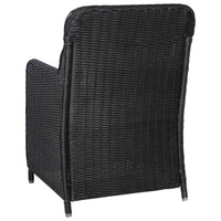 Set da Pranzo da Giardino 9 pz in Polyrattan Nero cod mxl 40209