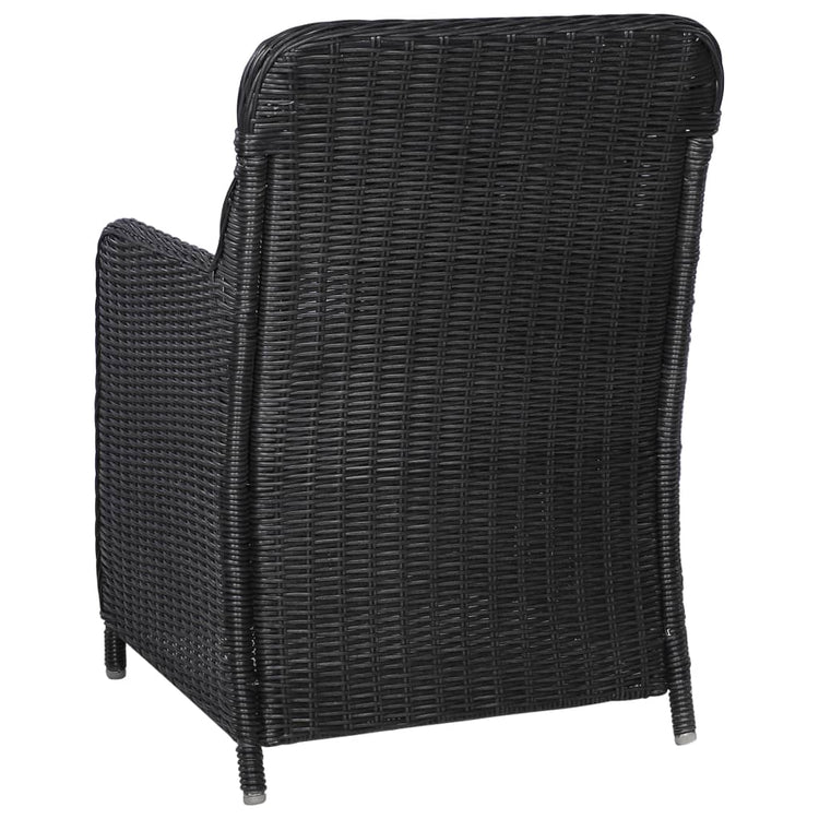 Set da Pranzo da Giardino 11 pz in Polyrattan Nero cod mxl 37962