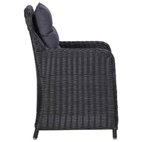 Set da Pranzo da Giardino 9 pz in Polyrattan Nero 3059477