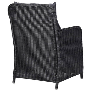 Set da Pranzo da Giardino 9 pz in Polyrattan Nero 3059477