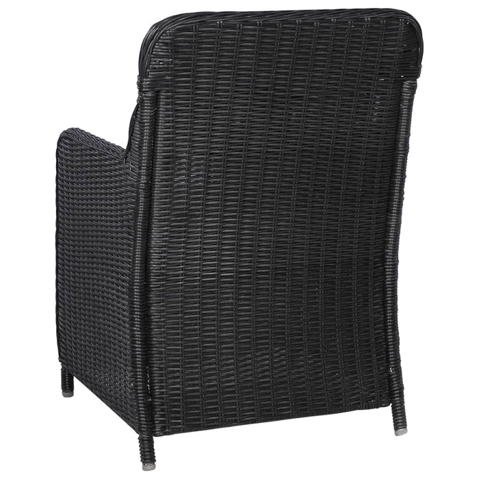 Set da Pranzo da Giardino 11 pz in Polyrattan Nero cod mxl 37975