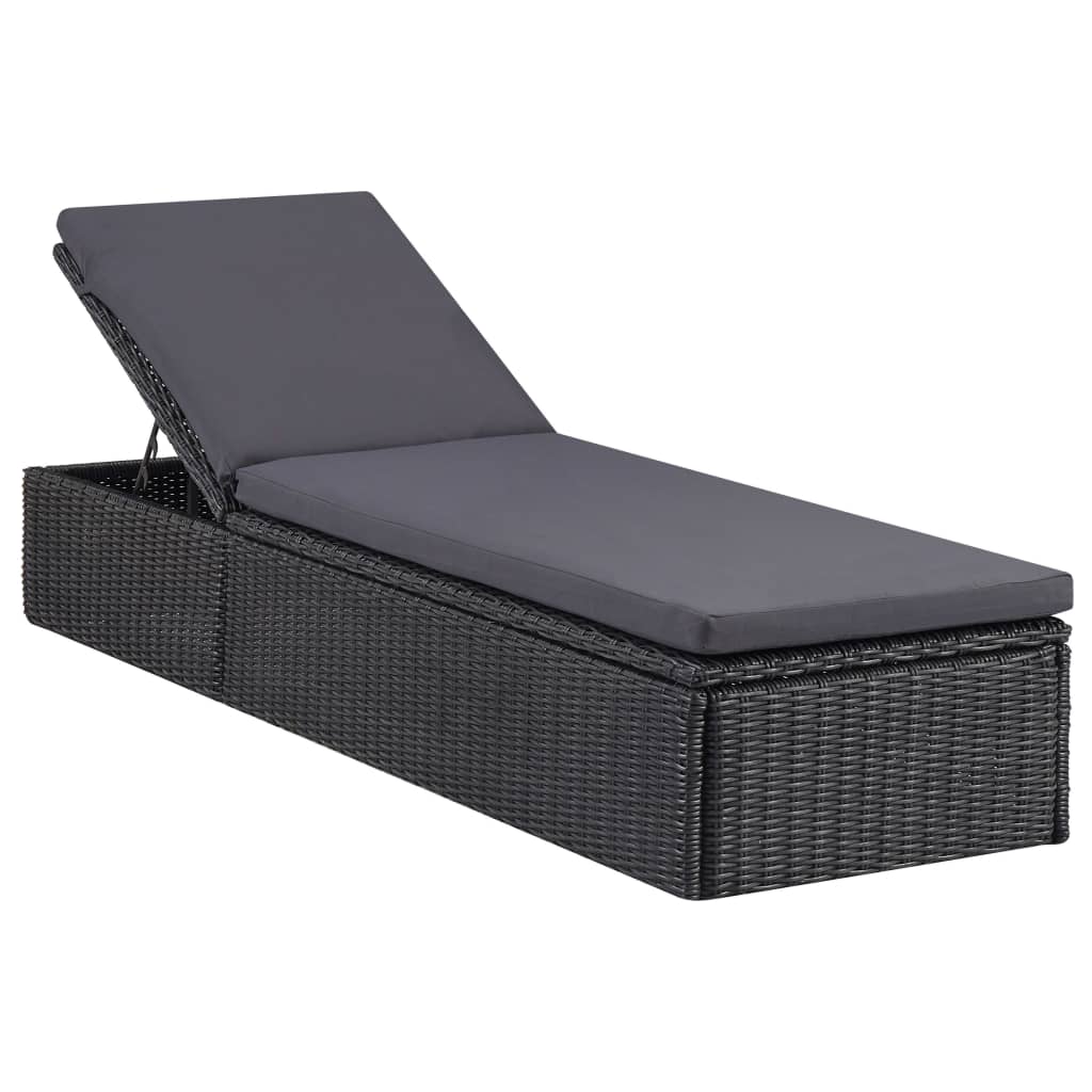 Set da Pranzo da Giardino 11 pz in Polyrattan Nero cod mxl 37975