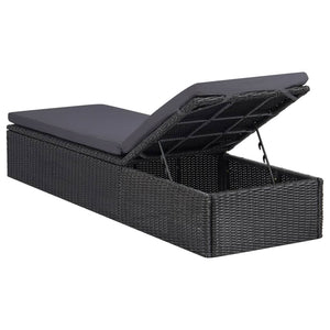 Set da Pranzo da Giardino 11 pz in Polyrattan Nero cod mxl 37975