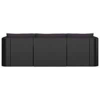 Set Divani da Giardino 8 pz con Cuscini in Polyrattan Nero 3059502