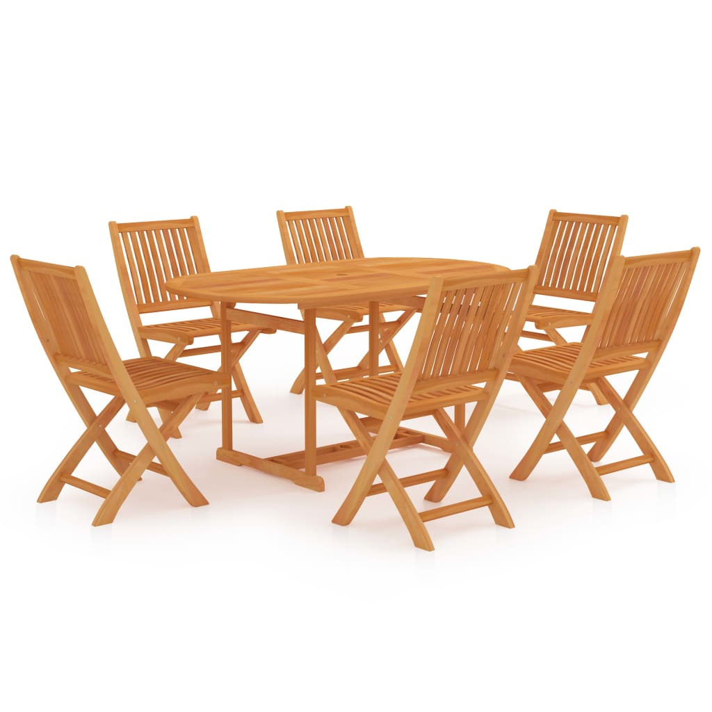 Set da Pranzo da Giardino 7 pz in Legno Massello di Teak cod mxl 74846