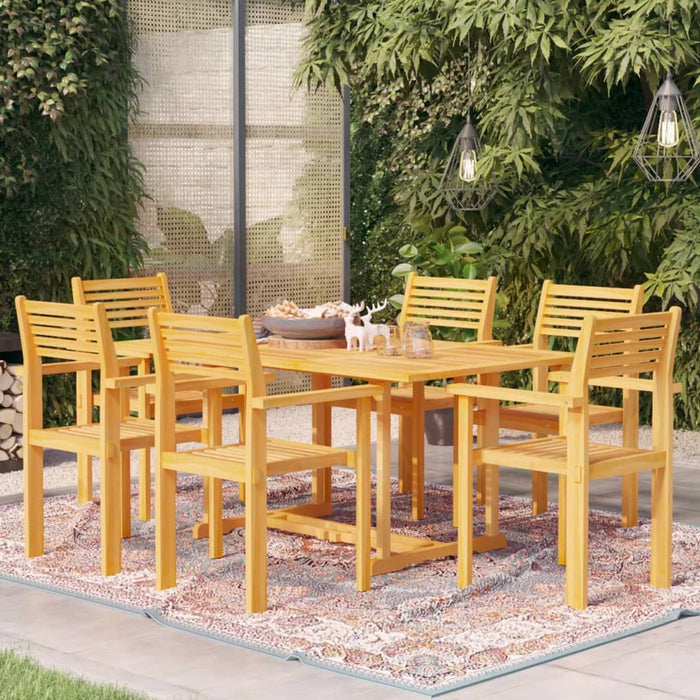 Set da Pranzo da Giardino 7 pz in Legno Massello di Teak cod mxl 74853