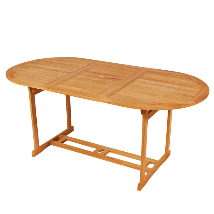 Set da Pranzo da Giardino 9 pz con Cuscini Legno di Teak Grigio cod mxl 40885