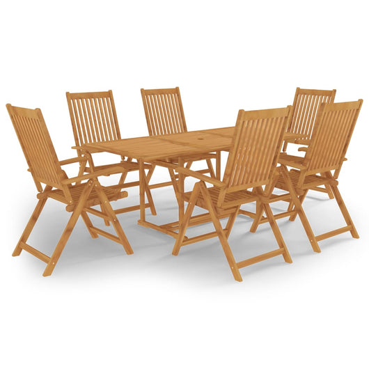 Set da Pranzo da Giardino 7 pz in Legno Massello di Teak cod mxl 41698