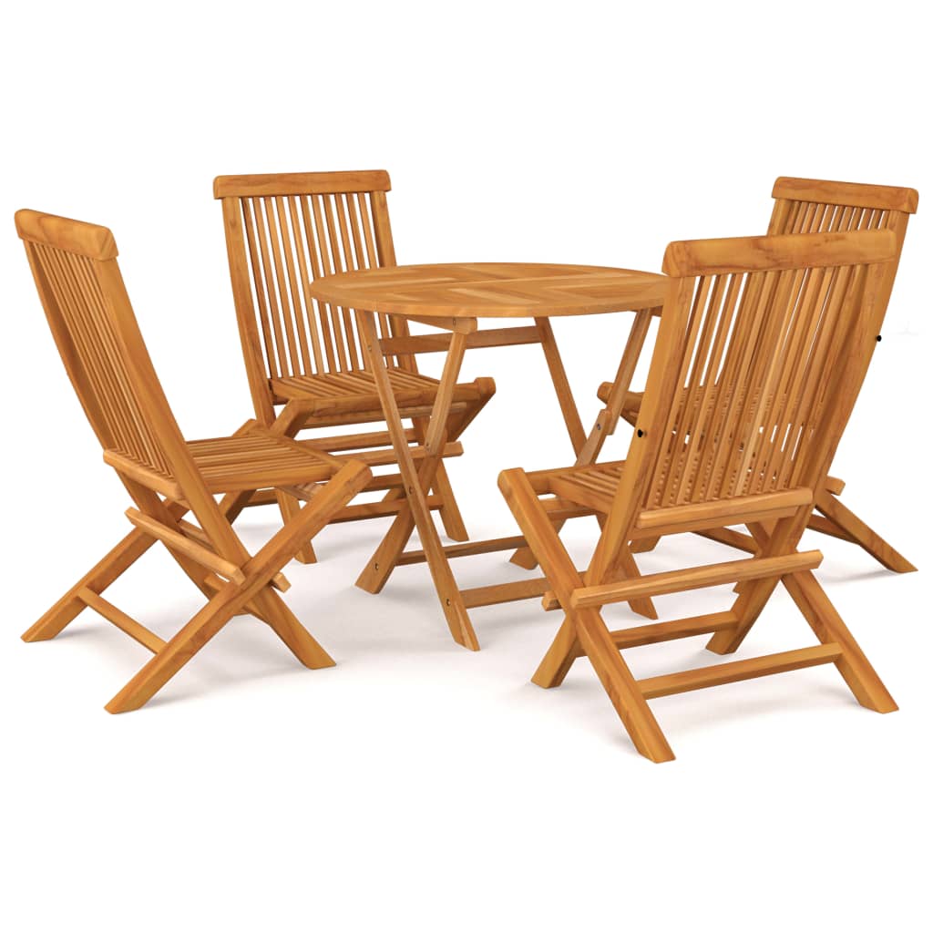 Set da Pranzo da Giardino 5 pz in Legno Massello di Teak 3059579