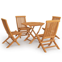 Set da Pranzo da Giardino 5 pz in Legno Massello di Teak 3059581