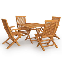 Set da Pranzo da Giardino 5 pz in Legno Massello di Teak 3059584