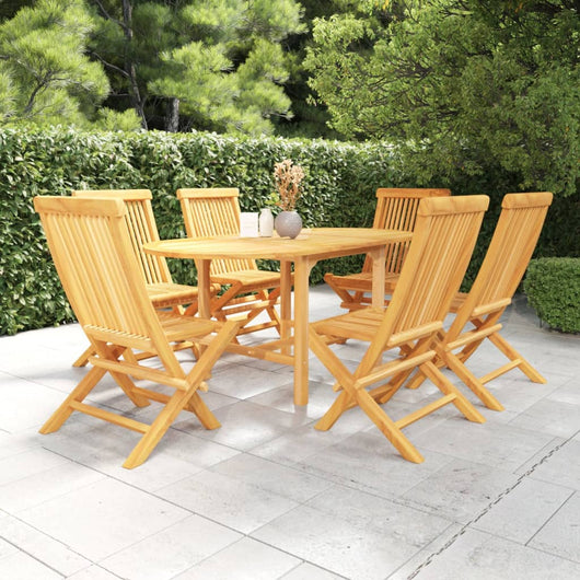 Set da Pranzo da Giardino 7 pz in Legno Massello di Teak 3059586