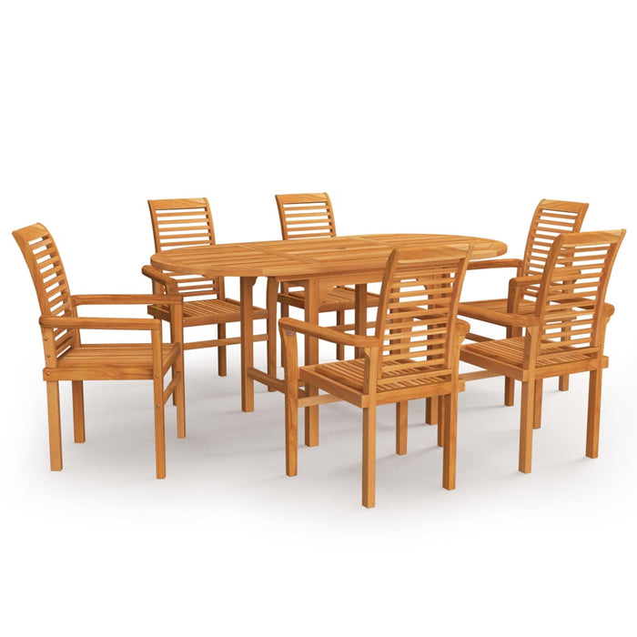 Set da Pranzo da Giardino 5 pz in Legno Massello di Teak 3059590