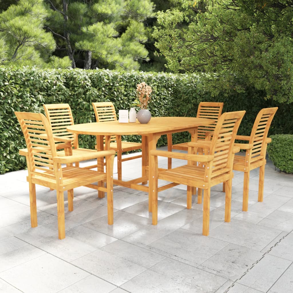 Set da Pranzo da Giardino 5 pz in Legno Massello di Teak 3059590