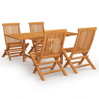 Set da Pranzo da Giardino 5 pz in Legno Massello di Teak cod mxl 41446