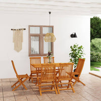 Set da Pranzo da Giardino 7 pz in Legno Massello di Teak cod mxl 45078