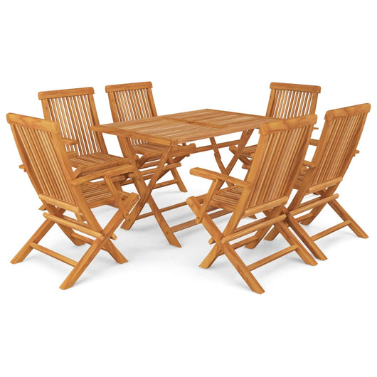 Set da Pranzo da Giardino 7 pz in Legno Massello di Teak cod mxl 45056