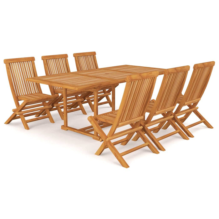 Set da Pranzo da Giardino 7 pz in Legno Massello di Teak 3059605