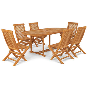 Set da Pranzo da Giardino 7 pz in Legno Massello di Teak 3059609