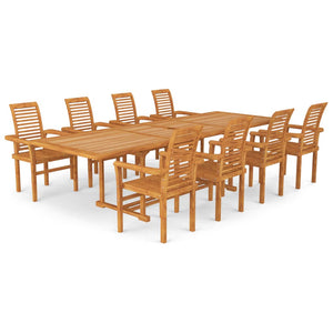 Set da Pranzo 9 pz in Legno Massello di Teak cod mxl 40221