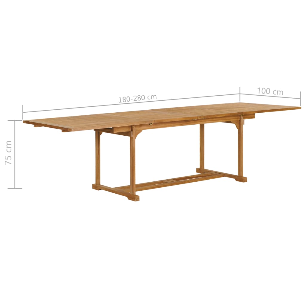 Set da Pranzo 9 pz in Legno Massello di Teak cod mxl 40221