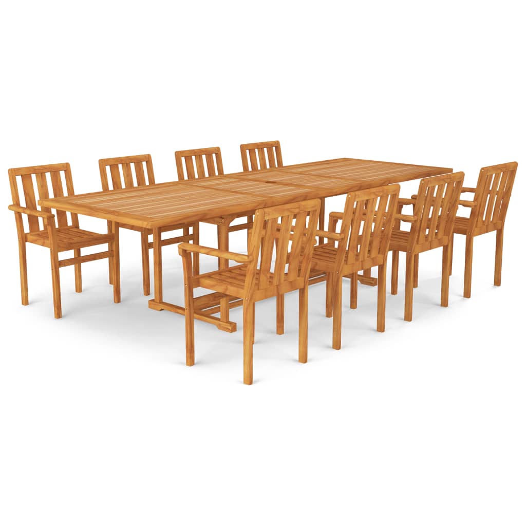 Set da Pranzo 9 pz in Legno Massello di Teak cod mxl 40739