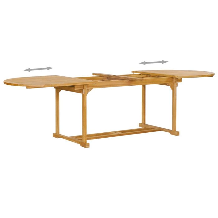 Set da Pranzo 9 pz in Legno Massello di Teak 3059617