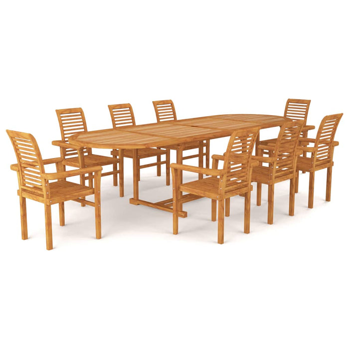 Set da Pranzo 9 pz in Legno Massello di Teak 3059619