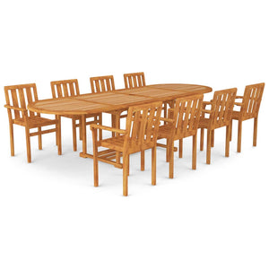 Set da Pranzo 9 pz in Legno Massello di Teak cod mxl 40736