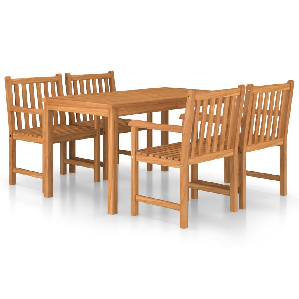 Set da Pranzo per Esterni 5 pz in Legno Massello di Teak cod mxl 35348