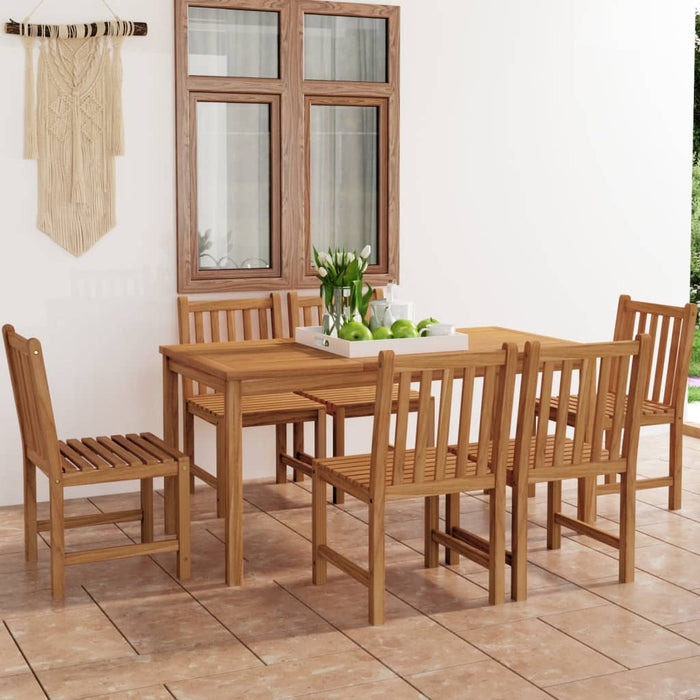 Set da Pranzo per Esterni 7 pz in Legno Massello di Teak cod mxl 42248