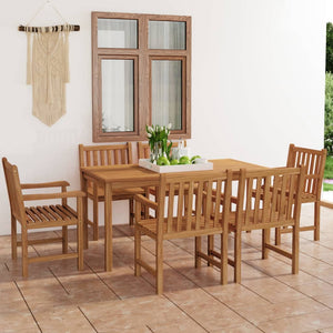 Set da Pranzo per Esterni 7 pz in Legno Massello di Teak cod mxl 36921