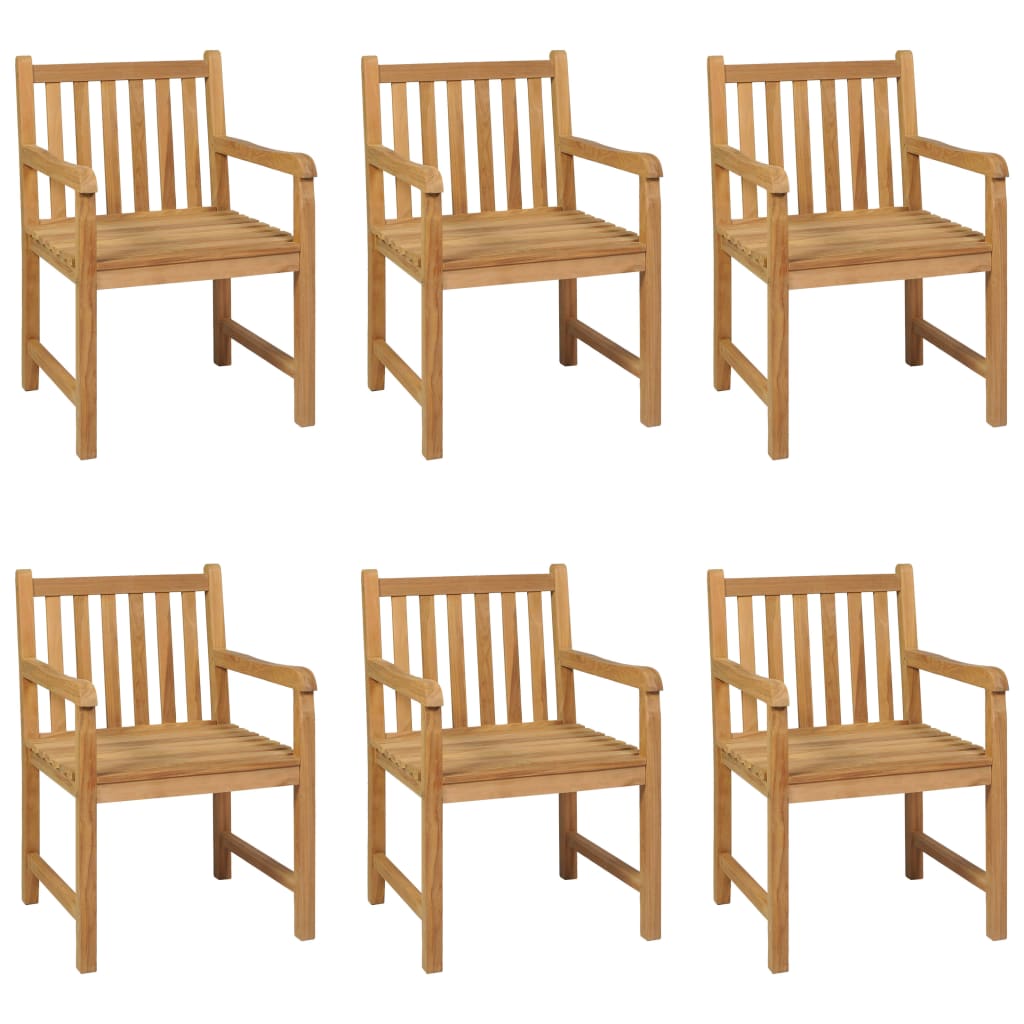 Set da Pranzo per Esterni 7 pz in Legno Massello di Teak 3059944