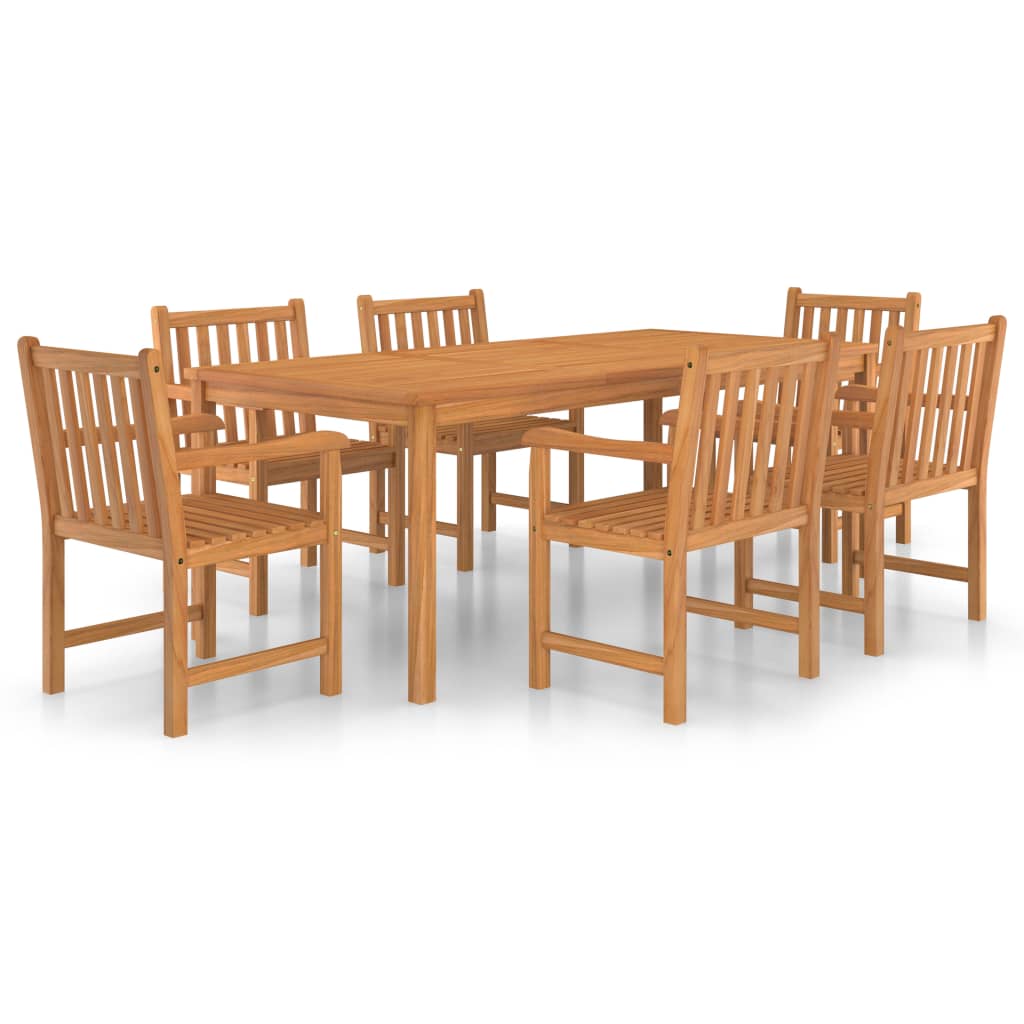 Set da Pranzo per Esterni 7 pz in Legno Massello di Teak 3059947