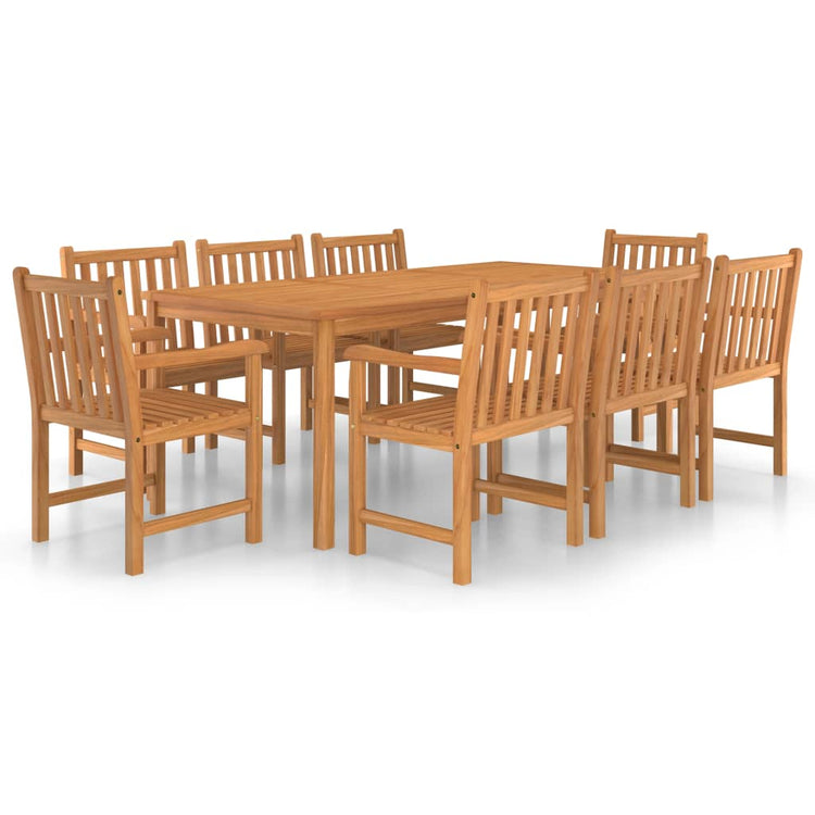 Set da Pranzo per Esterni 9 pz in Legno Massello di Teak cod mxl 35345