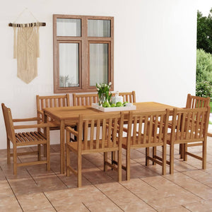 Set da Pranzo per Esterni 9 pz in Legno Massello di Teak cod mxl 35345