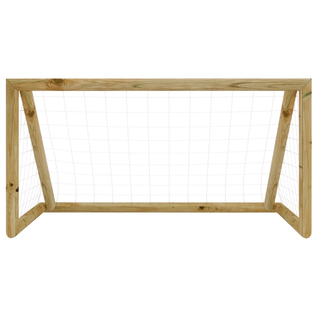 Porta da Calcio con Rete 160x100x80cm Legno di Pino Impregnato cod mxl 120405