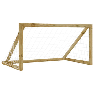 Porta da Calcio con Rete 120x80x60 cm Legno di Pino Impregnatocod mxl 72469