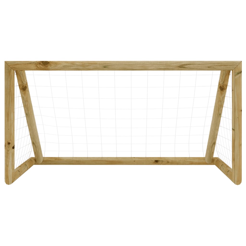 Porta da Calcio con Rete 120x80x60 cm Legno di Pino Impregnatocod mxl 72469