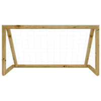 Porta da Calcio con Rete 120x80x60 cm Legno di Pino Impregnatocod mxl 72469