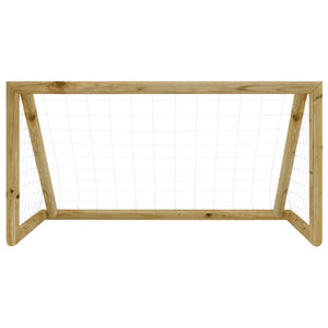 Porta da Calcio con Rete 120x80x60 cm Legno di Pino Impregnatocod mxl 72469