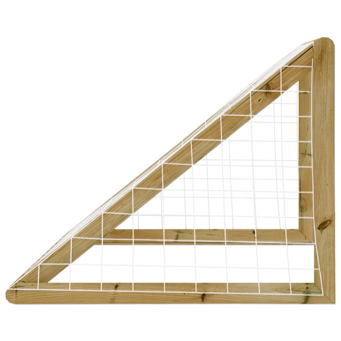 Porta da Calcio con Rete 120x80x60 cm Legno di Pino Impregnatocod mxl 72469