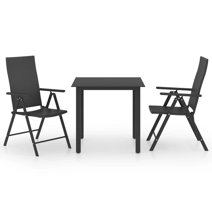 Set da Pranzo da Giardino 3 pz Nero  cod mxl 45352