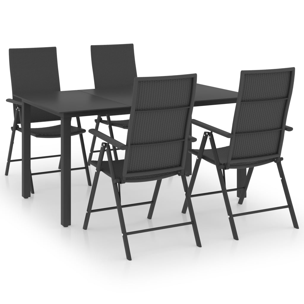 Set da Pranzo da Giardino 5 pz Nero  cod mxl 40926